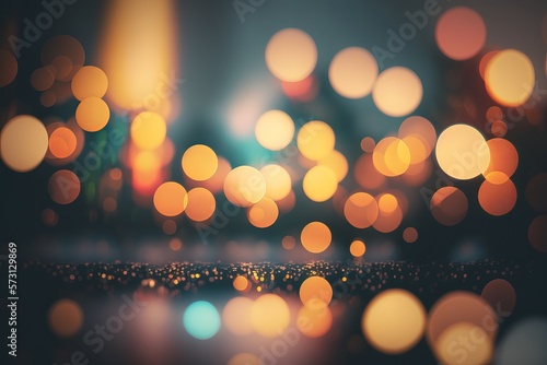Charming bokeh abstract background. AI generation.