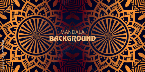 Mandala background golden.