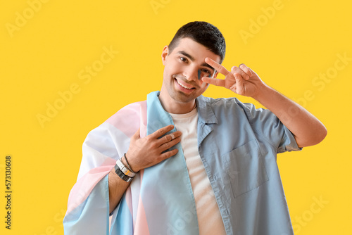 Young man with transgender ...