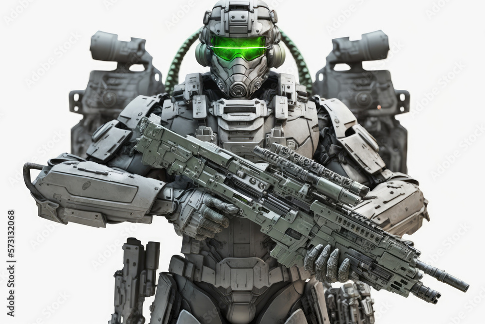The Ultimate 3D Mech Soldier in Sci-Fi Generative AI