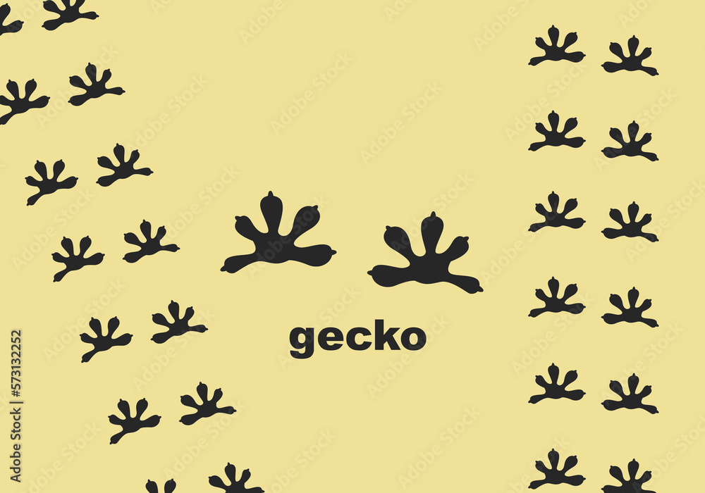 black gecko footprints