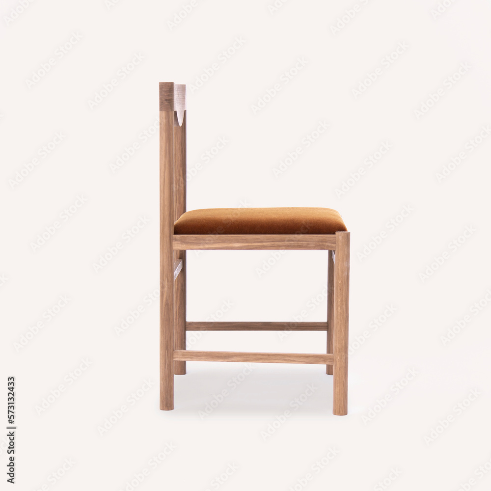 Wooden sitting chair, chair and cushion for house interior Wooden sitting chair, chair and cushion for house interior