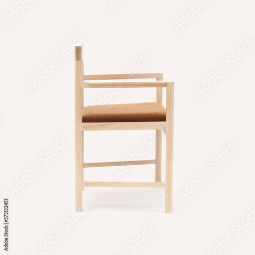 Wooden sitting chair  chair and cushion for house interior