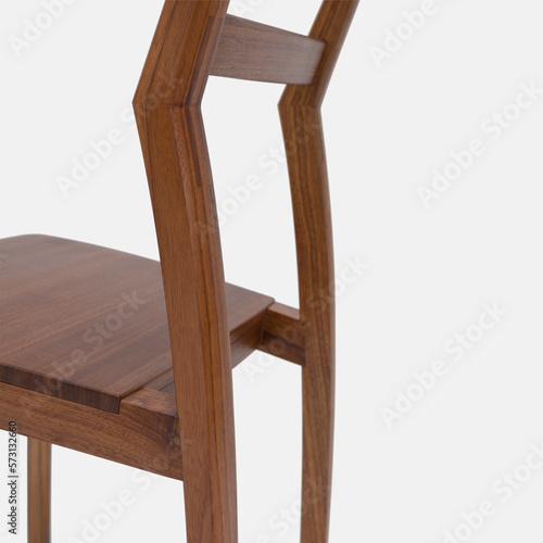 Dark wooden chair, comfortable sitting chair for house