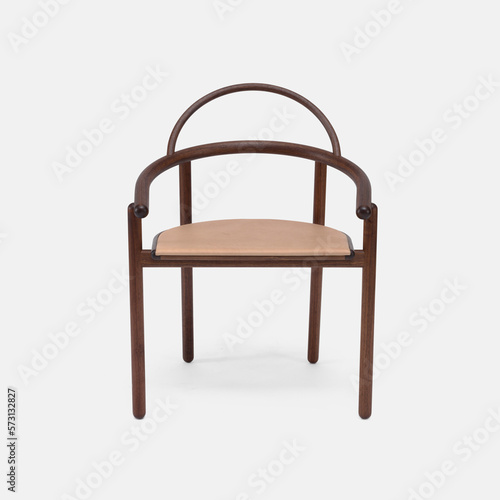 Wood comfortable chair, dark wooden home furniture