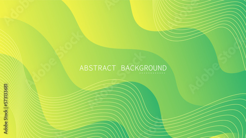  Modern Abstract Background Wave Lines Fluid Liquid Motion and Yellow Green Gradient Color