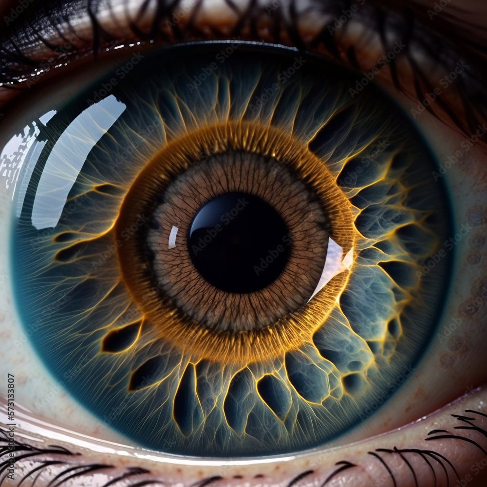 human eye irish  macro view