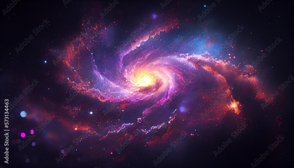 Fototapeta premium Galaxy space background. Generative AI, Generative, AI
