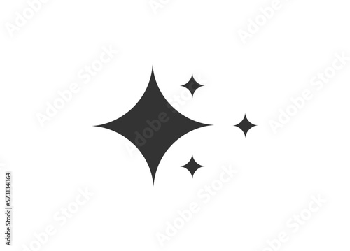 Shine icon vector isolated on white background.