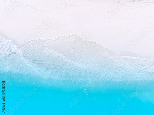 The tropical Summer with wave water as white sand beach background