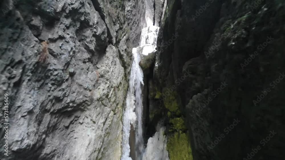 Caucasus, North Ossetia. Midagrabin Gorge. Canyon on the river Fyrydon. Caucasus, North Ossetia. Midagrabin Gorge. Canyon on the river Fyrydon.