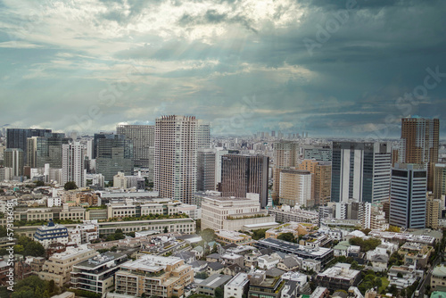 Obraz na płótnie 東京の高層ビルからの眺め w salonie
