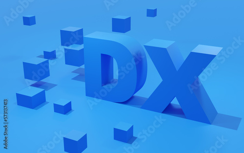 DXの立体的なイメージイラスト