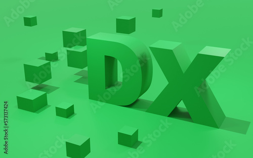 グリーンのDXの3Dイラスト