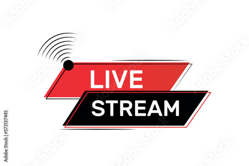 Live stream button vector illustration
