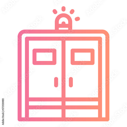 emergency room gradient icon