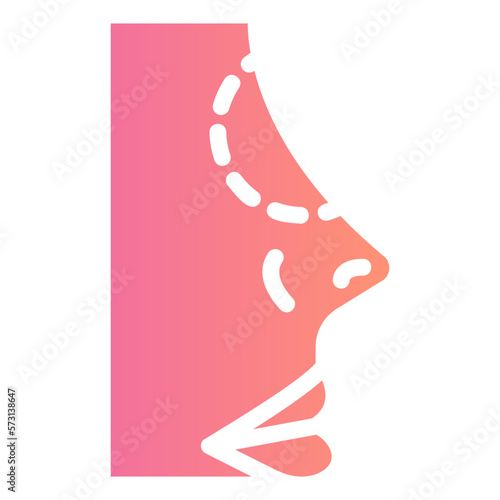 nose gradient icon