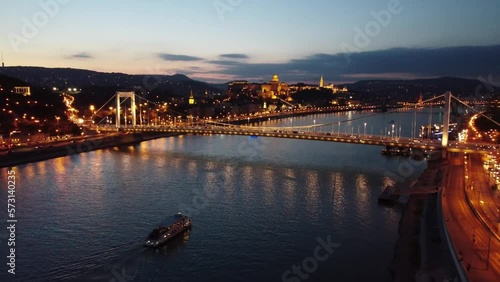 Budapest- Elizabeth Bridge Flyover & Buda Castle
