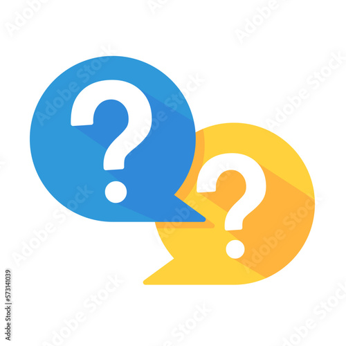 speech bubbles with question marks doubt concept problem solving