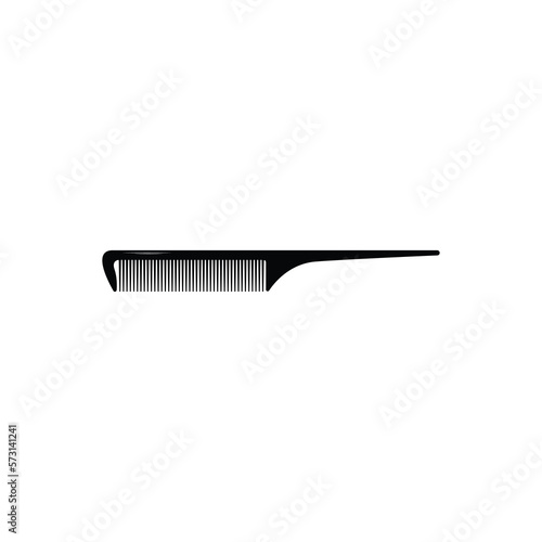 Thick rat tail comb icon vector graphics