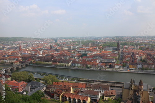 Panorama view of old town in Würzburg, Germany