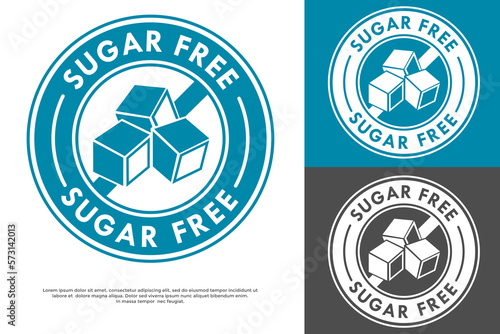 sugar free logo template illustration. suitable for package product