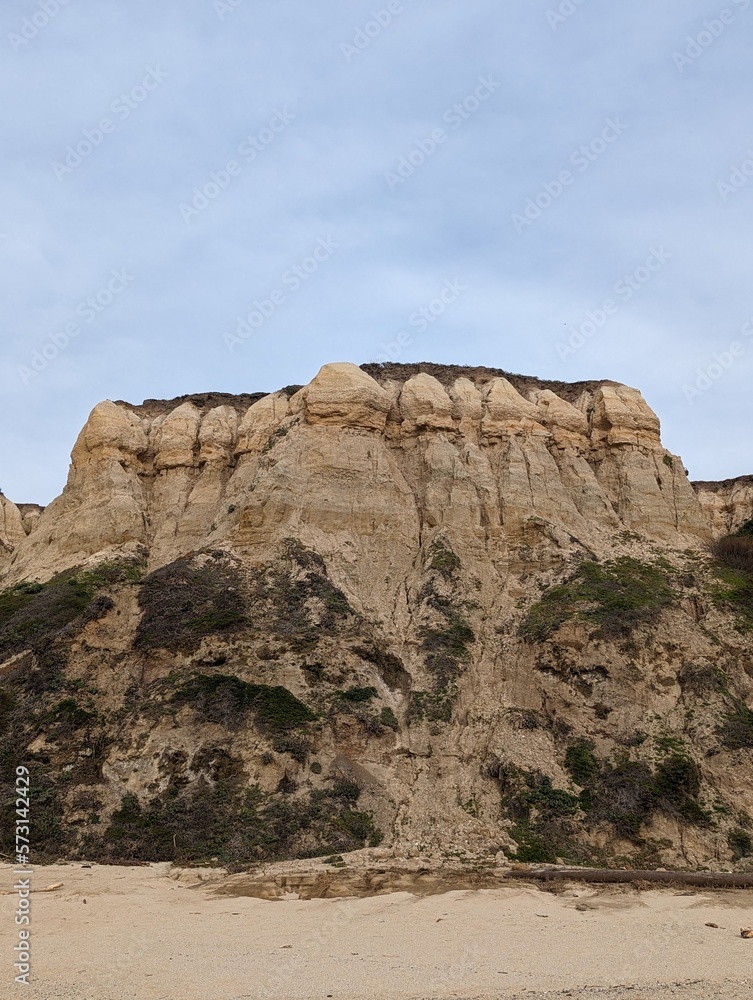 texture of Half Moon Bay rocks, cliffs