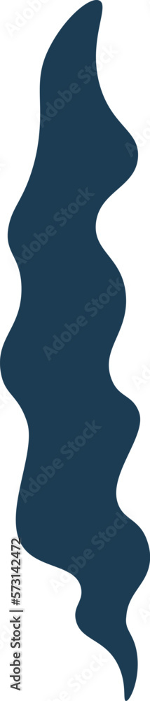 Seaweed silhouette flat icon Seafood shape Seaweed silhouette flat icon Seafood shape