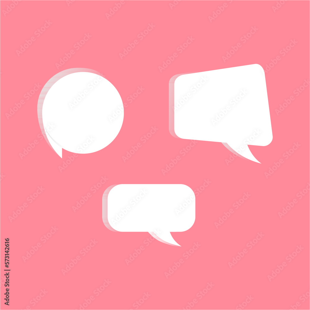 vector 3d pink speech bubble chat design icon isolated vector 3d pink speech bubble chat design icon isolated