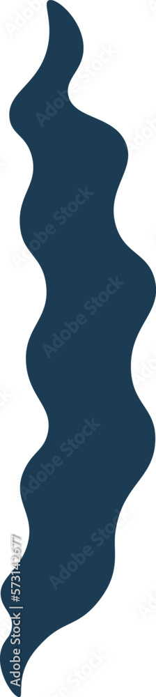 Seaweed silhouette flat icon Seafood shape Seaweed silhouette flat icon Seafood shape