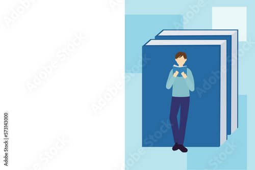本を読む男性イラスト
