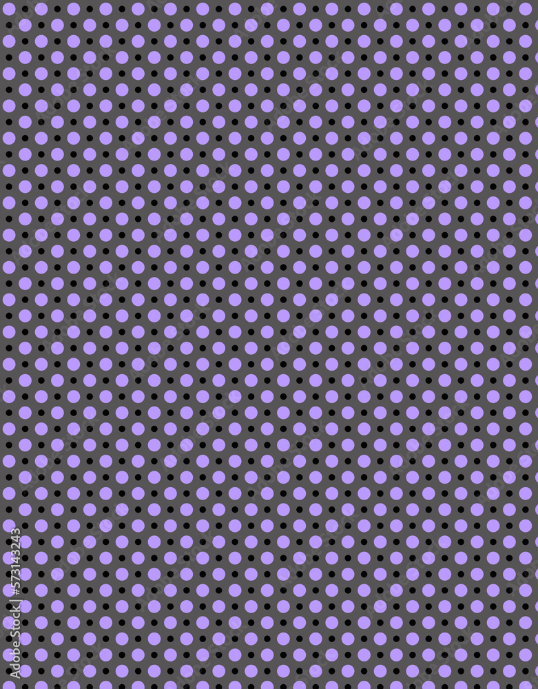 Abstract geometric fabric seamless pattern of small lilac and black polka dots isolated on a gray background Abstract geometric fabric seamless pattern of small lilac and black polka dots isolated on a gray background