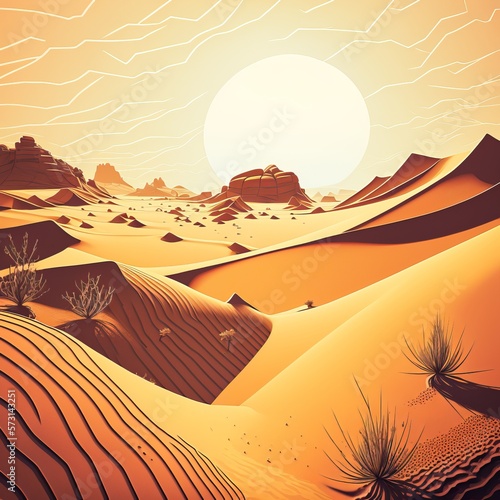 sunset in the desert