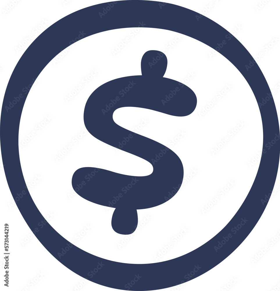 Hand drawn money cartoon expression sign doodle flat icon Hand drawn money cartoon expression sign doodle flat icon