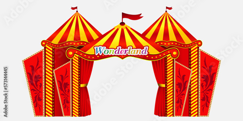circus tent isolated on white