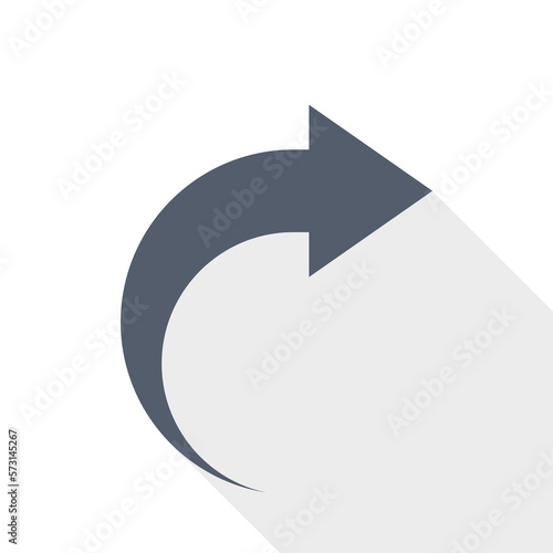 Right arrow vector icon, next concept flat design illustration