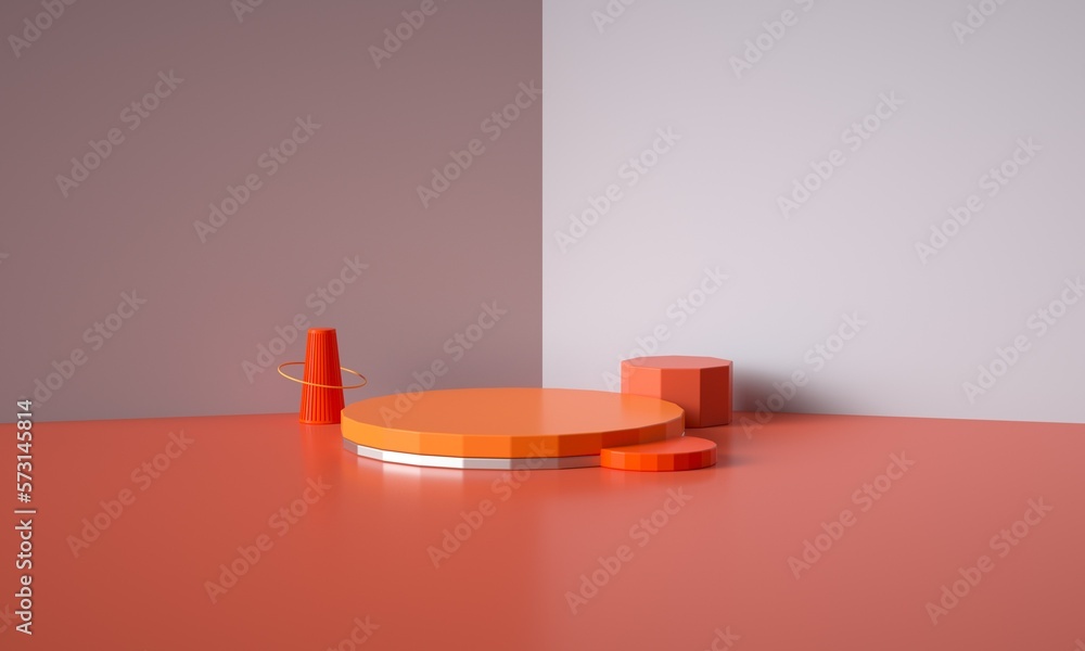3D rendered geometric booth background 3D rendered geometric booth background