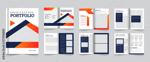 Architecture portfolio or portfolio Brochure layout template design
