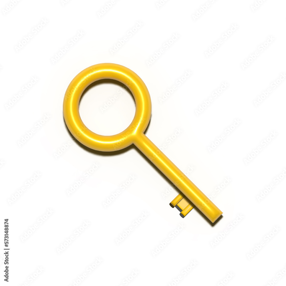 3d rendering key isolated on white background 3d rendering key isolated on white background