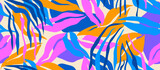  seamless pattern with abstract leaves.