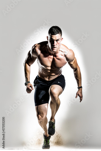 Man fitness body training. generate by AI