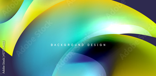 Beautiful liquid shapes with fluid colors abstract background