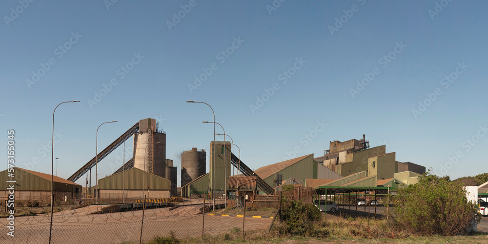 Saldanha, West Coast, South Africa. 2023. Smelter industrial plant at Saldanah on the West Coast of South Africa. Saldanha, West Coast, South Africa. 2023. Smelter industrial plant at Saldanah on the West Coast of South Africa.