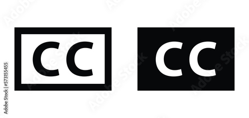 subtitles or closed captions vector icons and flat design for mobile apps and web design.