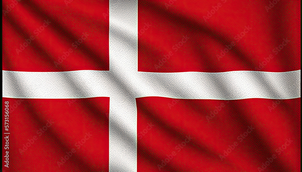 Fototapeta premium Flag of denmark, generative artificial intelligence