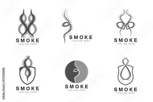 Steam Steam Logo Vector Hot Evaporating Aroma. Smell Line Illustration, Cooking Steam Icon, Steam Train, Baking, Smoking