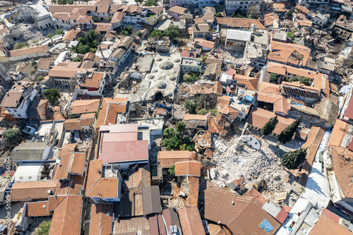 2023 Turkey-Syria Earthquake. Hatay drone photo