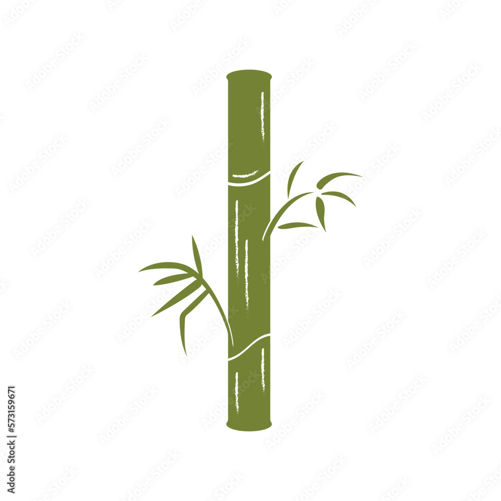 Fototapeta premium Bamboo ,green nature , logo design template, brand company