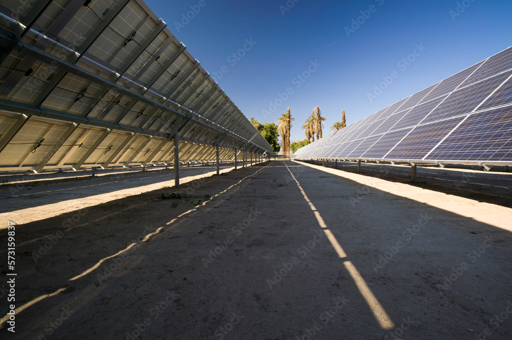Solar panels power the Furnace Creek Ranch in the middle of Death Valley, California, United States of America. Solar panels power the Furnace Creek Ranch in the middle of Death Valley, California, United States of America.
