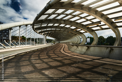 Bridge over Galindo River, Barakaldo, Biscay, Basque Country, Spain, Europe. photo